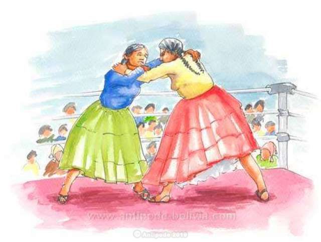 Cholitas’ wrestling fights