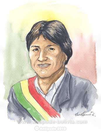 Evo Morales (first « indigenous » president of Bolivia)