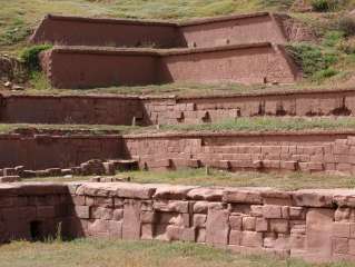 Departure from La Paz / Visit of Tiwanaku / Crossing the Peruvian border and overnight in Puno.